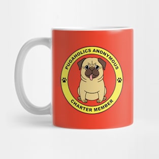 Pugaholics Anonymous Charter Member Pug Dog Lover (Red) Mug